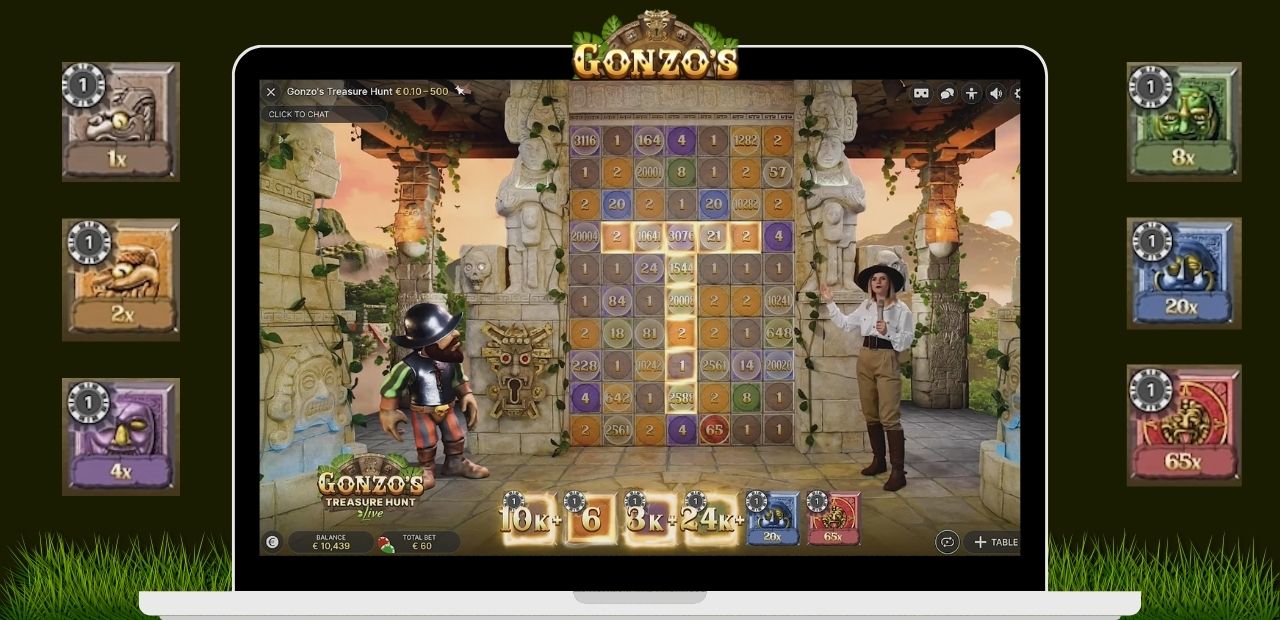 Gonzo's Treasure Hunt Live main features of the game