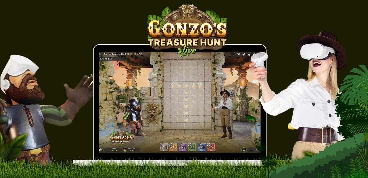 Gonzo's Treasure Hunt Live the first virtual reality slot